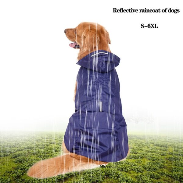 Dog Raincoat Reflective Waterproof Dog Clothes For Small Large Dogs Rain Coat Golden Retriever Labrador Raincape Pet Poncho